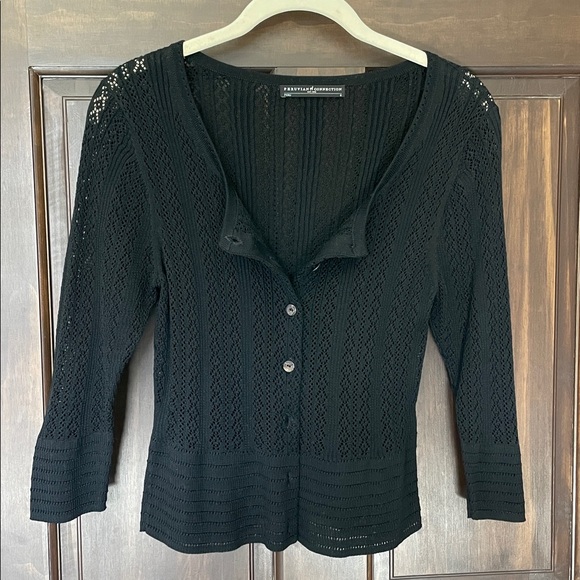 Peruvian Connection Cardigan - Black Size Small - Picture 6 of 7